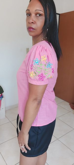 Blusa encanto rosé
