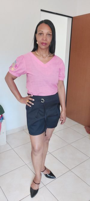 Blusa encanto rosé
